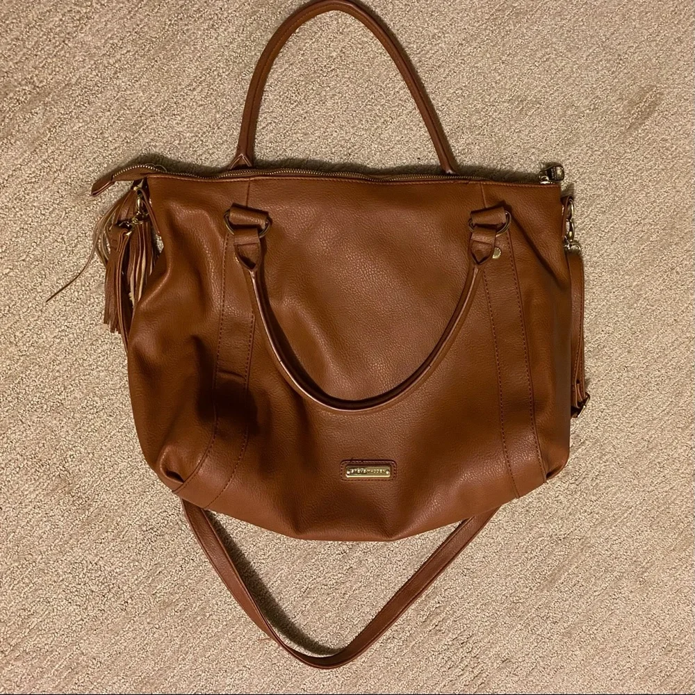 Steve Madden Cognac Tassel Hobo/Satchel Bag - Picture 3 of 11